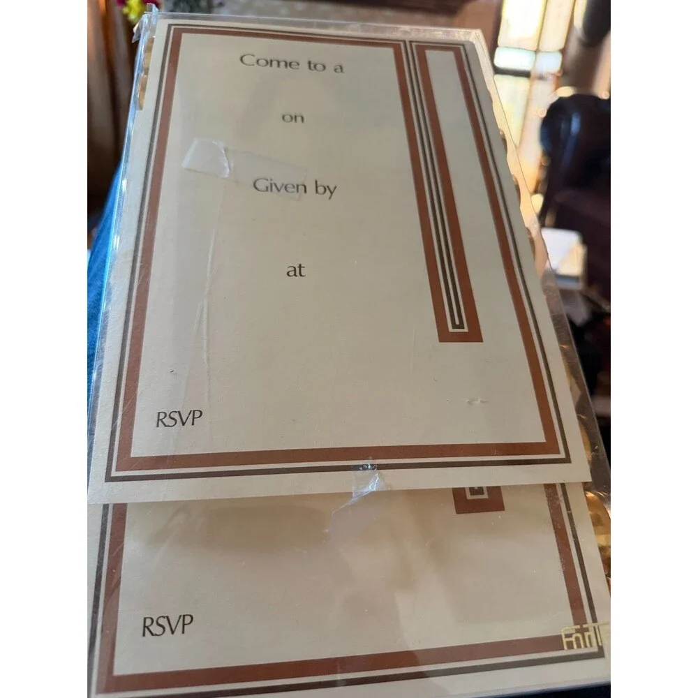 Fante Vintage proclamations gold scroll invitations